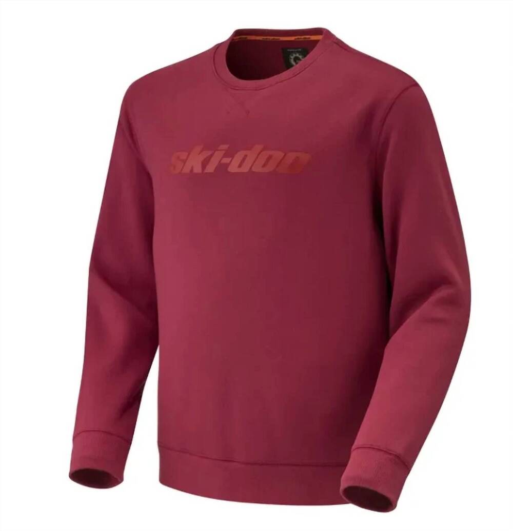 NEW SKI-DOO men's signature sweatshirt in burgundy